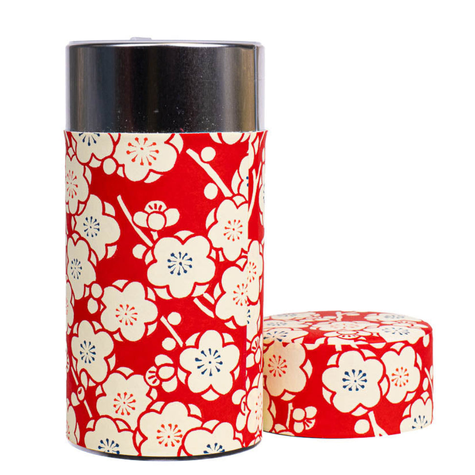 Lata para Té Washi - Ume Roja