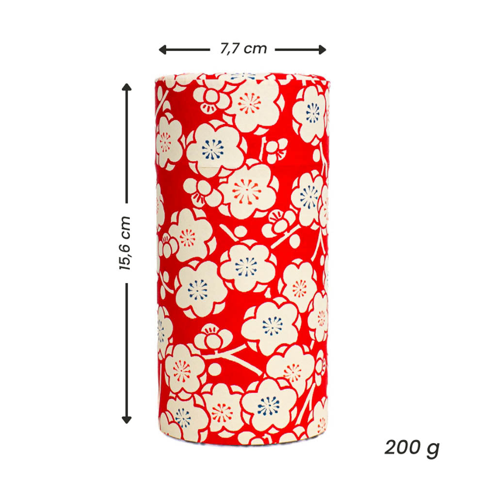 Lata para Té Washi - Ume Roja