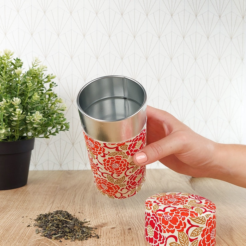 Lata de Té Washi Naranja
