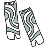 Leggings abstractos en blanco y negro con patrones.