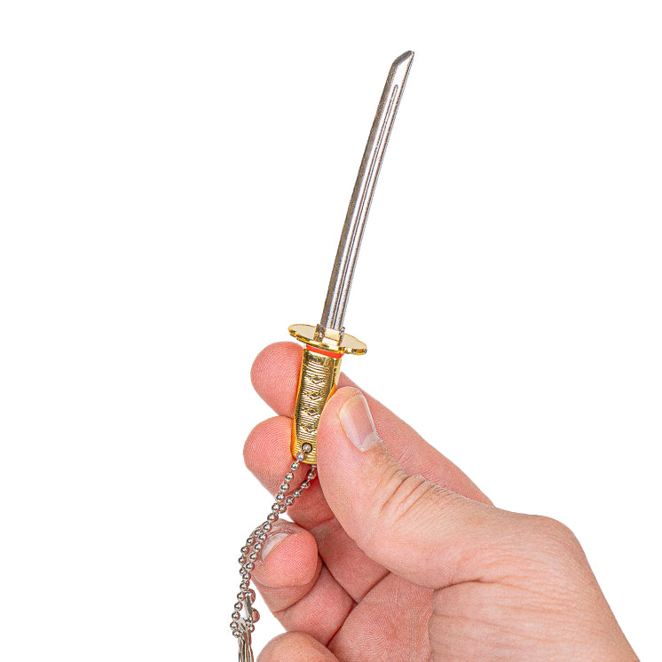 Llavero Mini Katana - Dragón Dorado