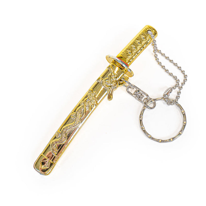 Llavero Mini Katana - Dragón Dorado