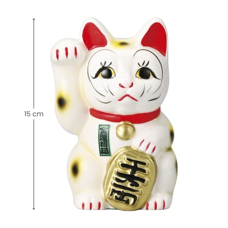 Maneki Neko Japonés Seto - 15 cm