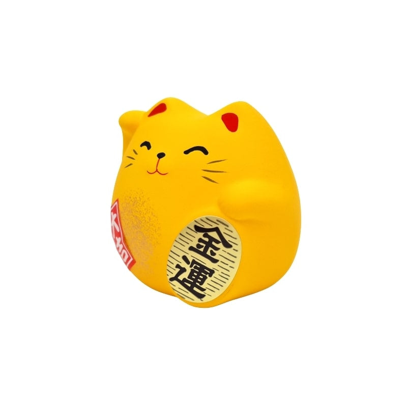 Maneki Neko Redondo Amarillo
