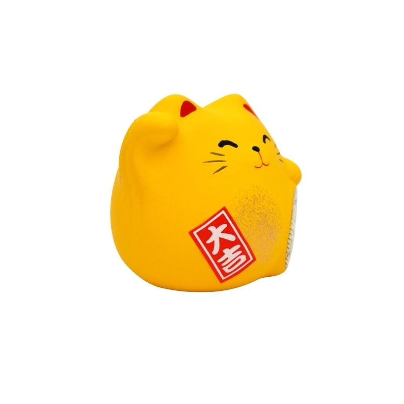 Maneki Neko Redondo Amarillo