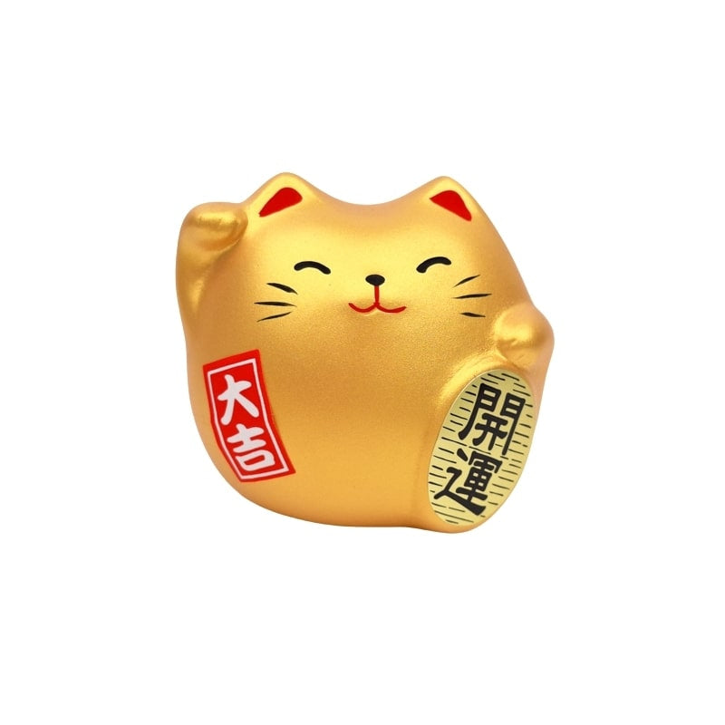 Maneki Neko Redondo Oro