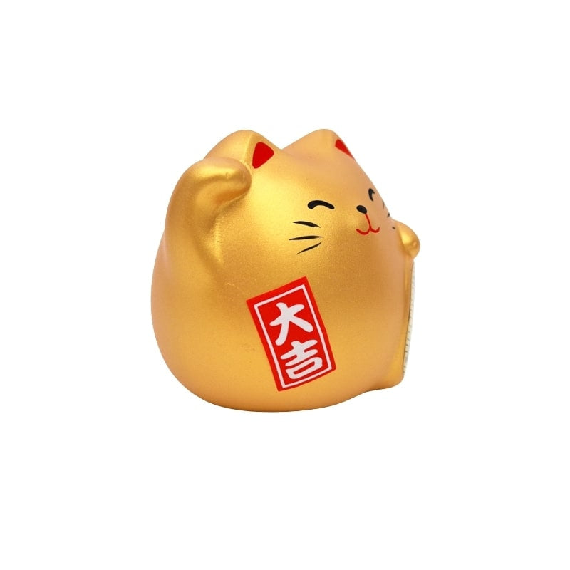 Maneki Neko Redondo Oro