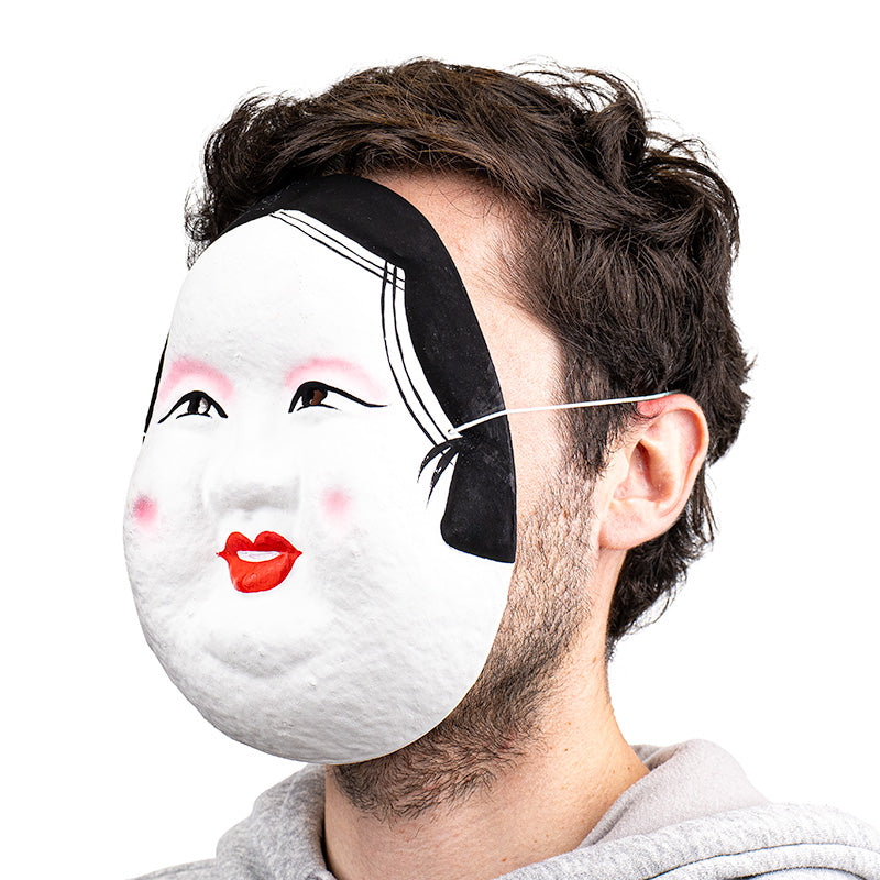 Máscara Japonesa de Papel Maché - Okame