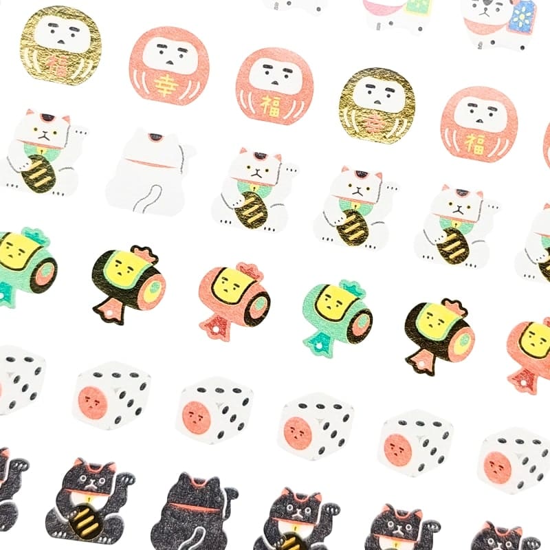 Mini Pegatinas Japonesas Amuletos de la Suerte
