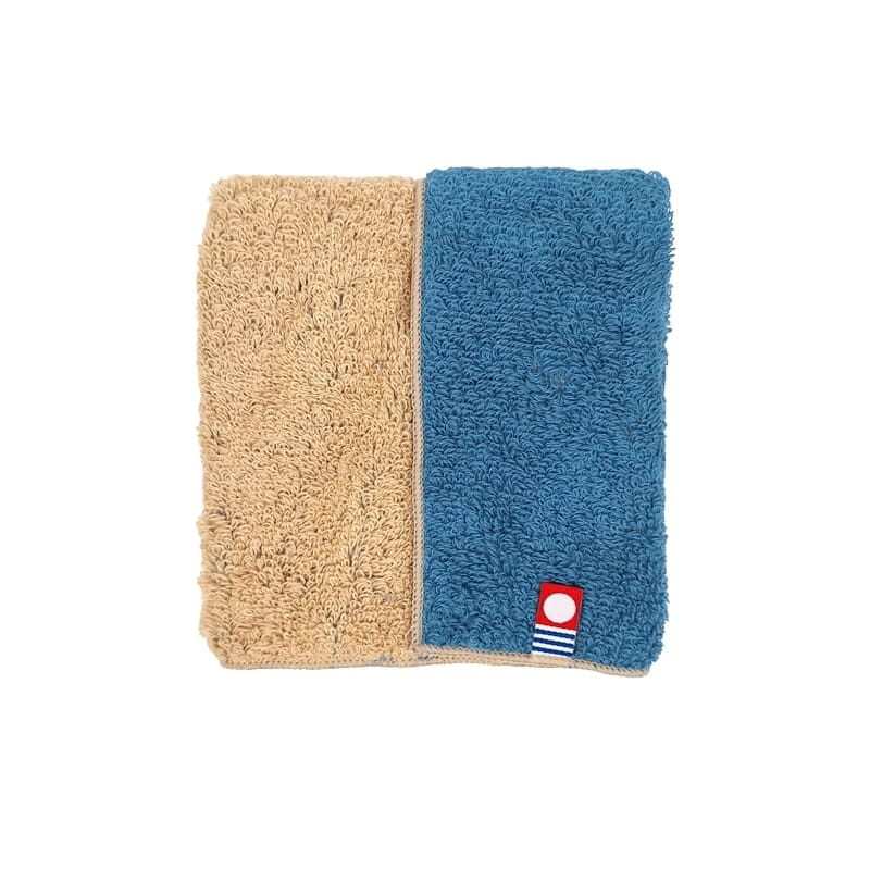Mini Toalla Japonesa Reversible Azul