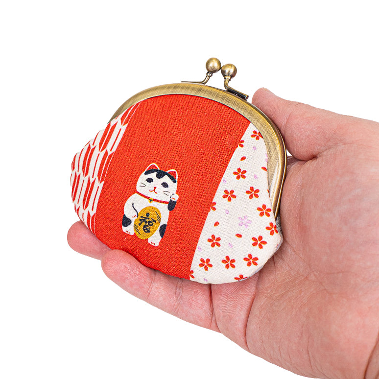 Monedero Japonés Gamaguchi - Maneki Neko