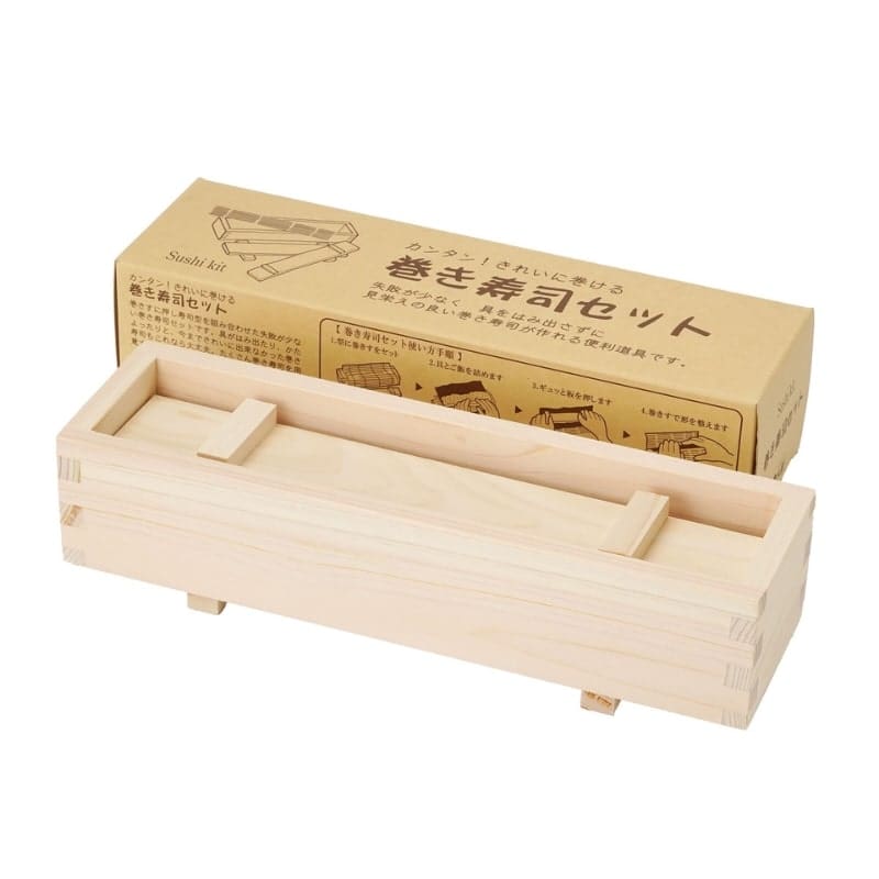 Molde para Sushi de Hinoki y Tapete de Bambú