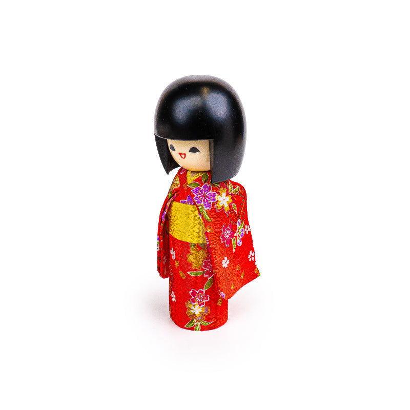 Muñeca Japonesa Kokeshi - Egao Roja