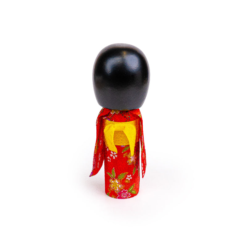 Muñeca Japonesa Kokeshi - Egao Roja