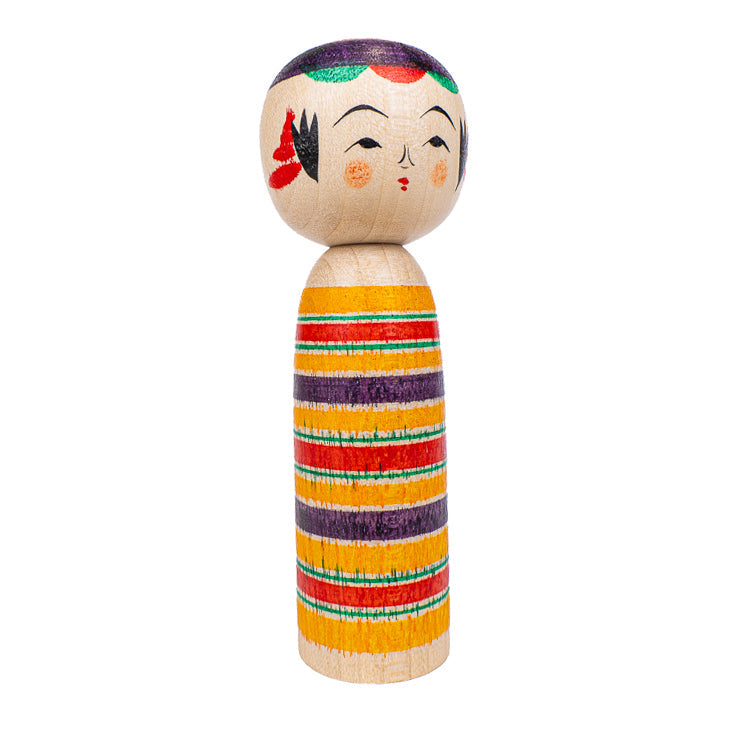 Muñeca Kokeshi Japonesa - Yajiro Rokuro - 8,5 cm