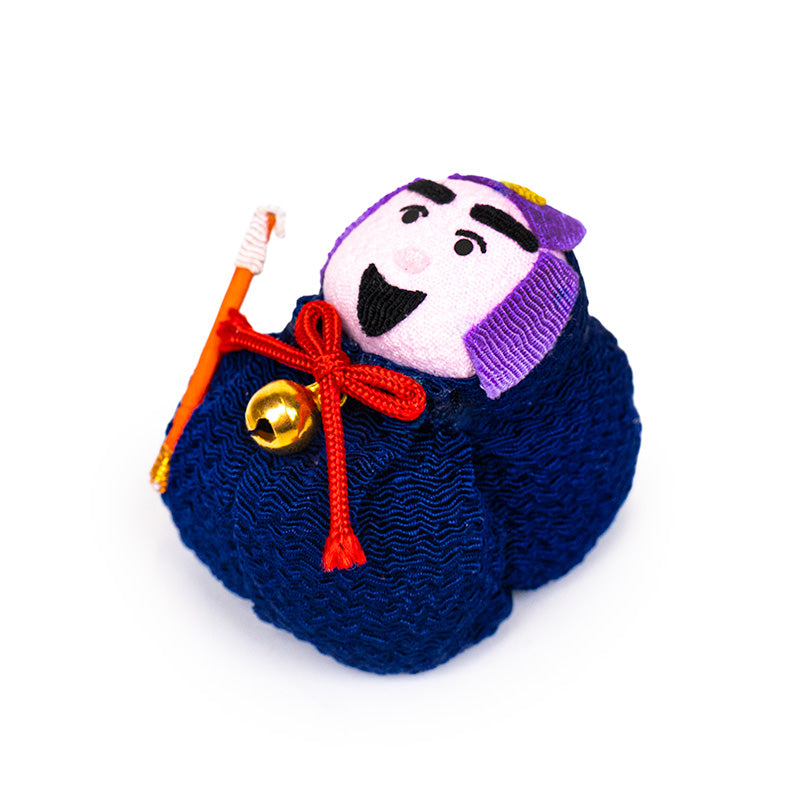 Muñeca Otedama Japonesa Chirimen Bishamonten