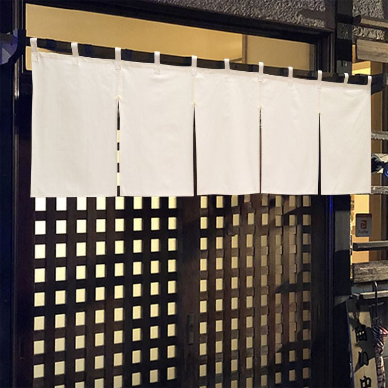 Noren Japonés Corto Beige - 175 x 50 cm