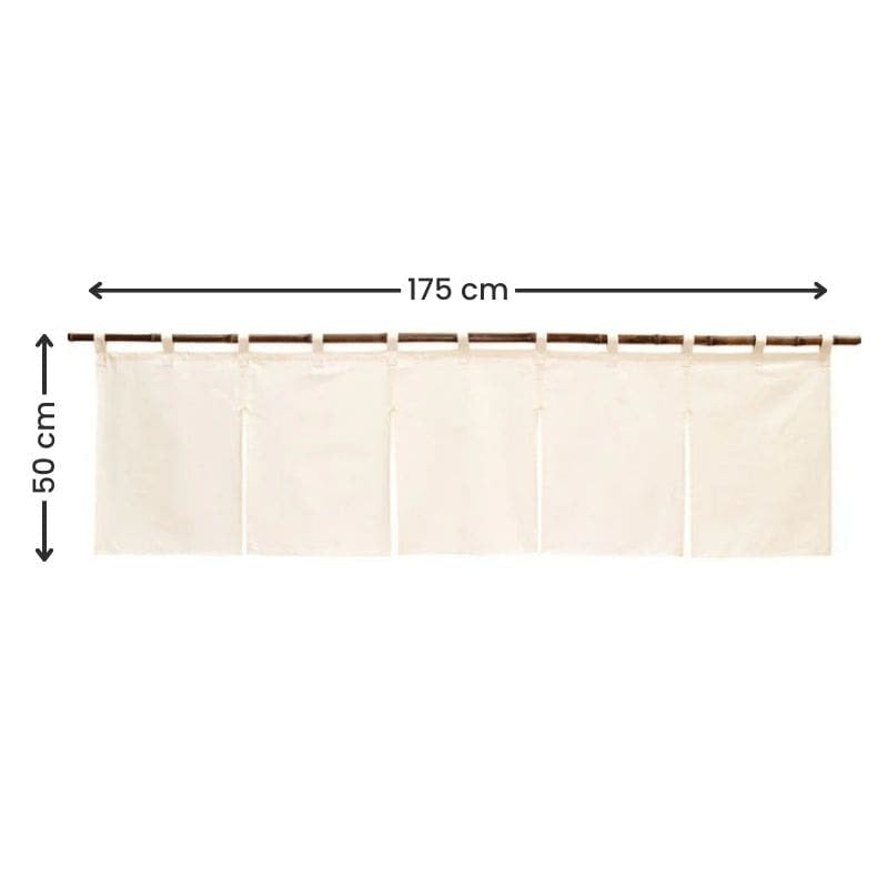 Noren Japonés Beige Corto 175 x 50 cm