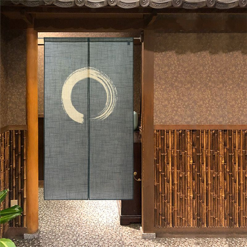 Noren Japonés Enso Azul 85 x 150 cm