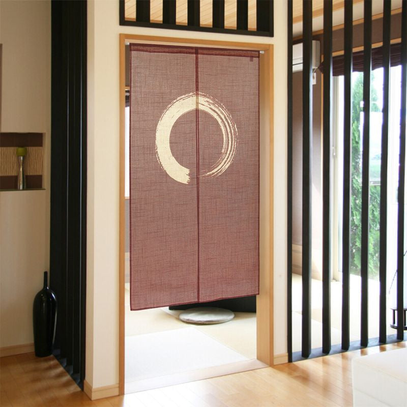 Noren Japonés Enso Marrón 85 x 150 cm