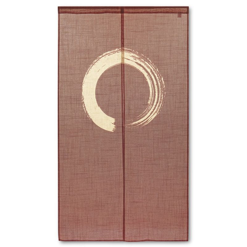 Noren Japonés Enso Marrón 85 x 150 cm