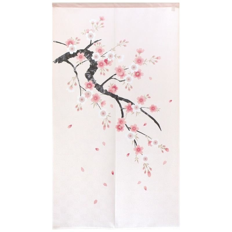 Noren Japonés Flor de Cerezo 85 x 150 cm