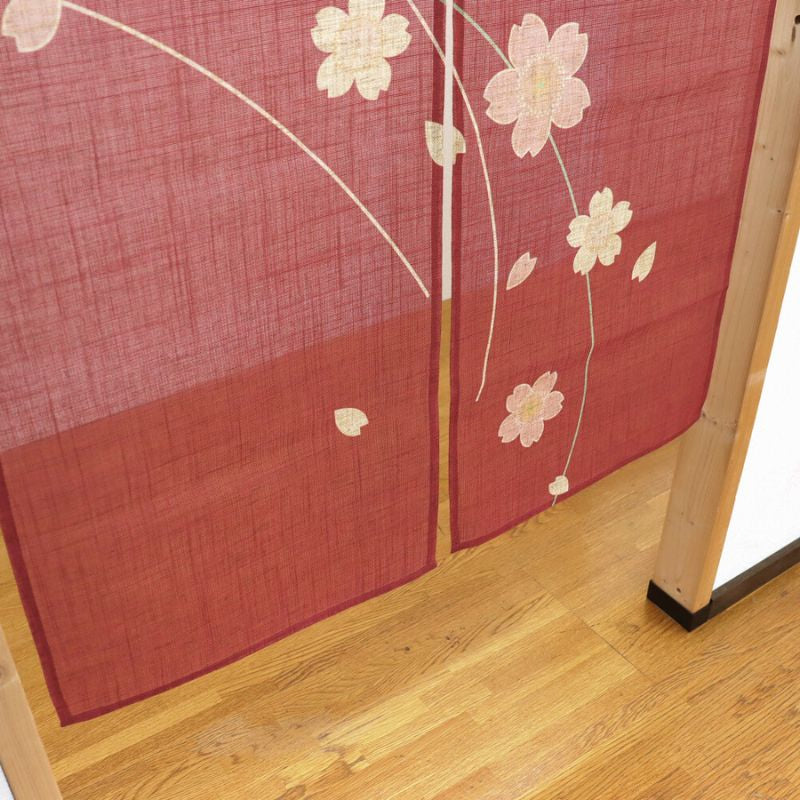 Noren Japonés Flor Sakura 85 x 150 cm