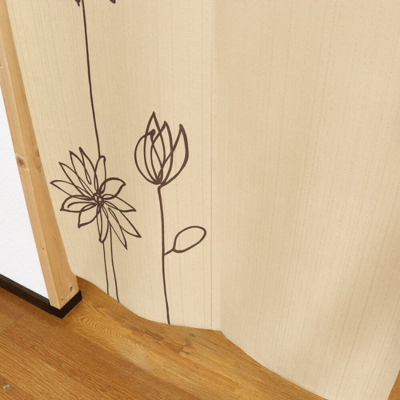 Noren Japonés Flores 85 x 170 cm