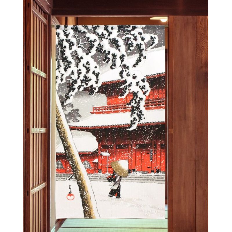 Noren Japonés Nieve 85 x 150 cm