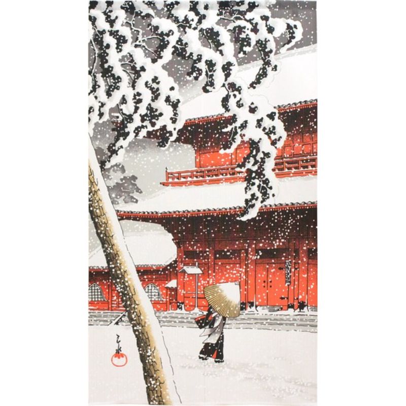 Noren Japonés Nieve 85 x 150 cm
