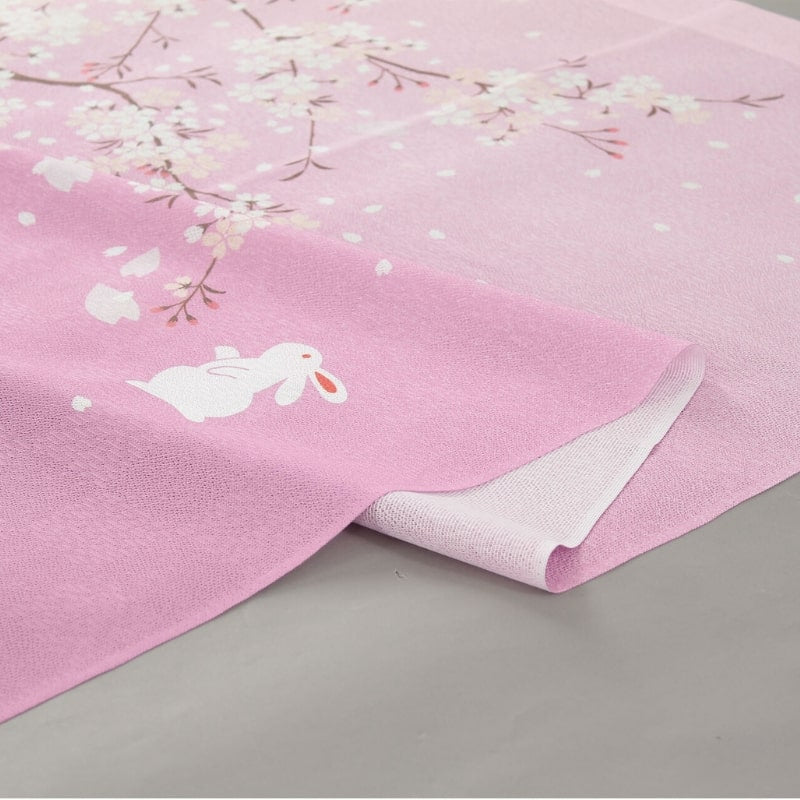 Noren Japonés Sakura Usagi 85 x 150 cm