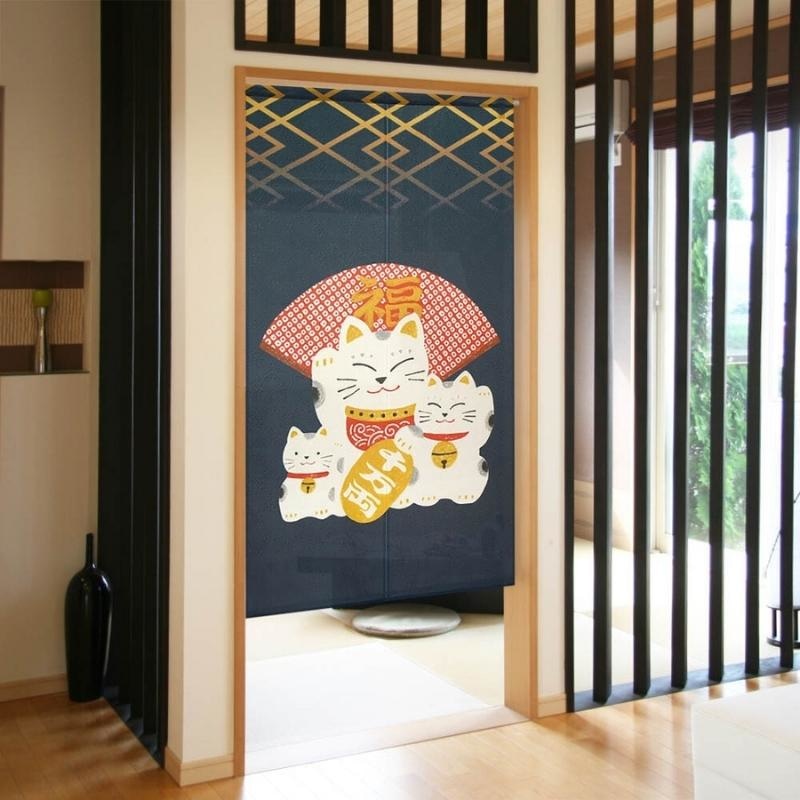 Noren Maneki Neko Azul