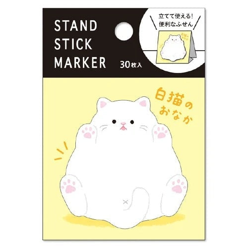 Notas Adhesivas Gato Blanco Japonés