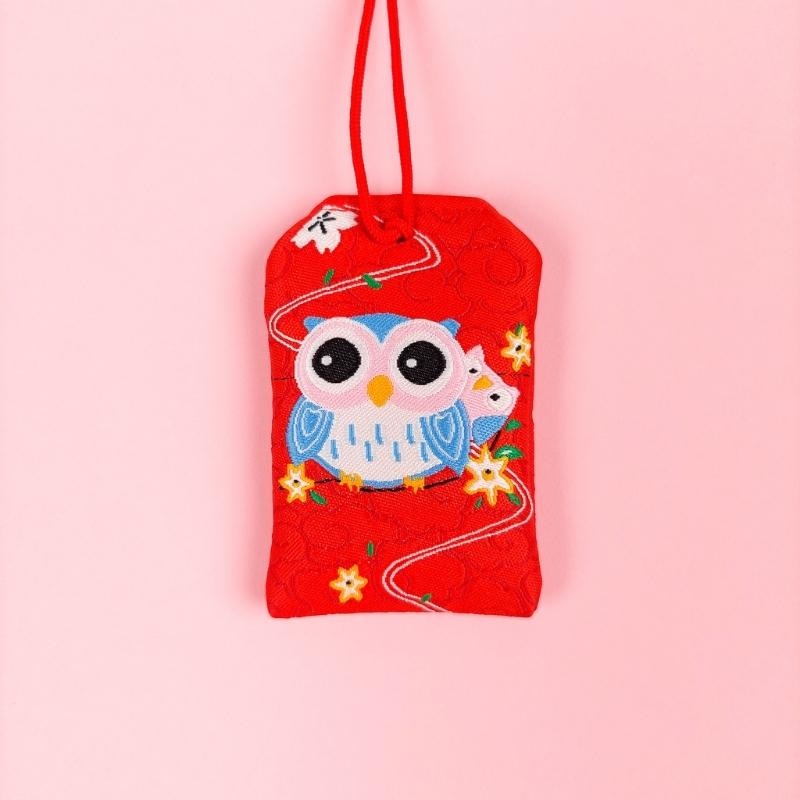 Omamori Kawaii Rojo - Búho