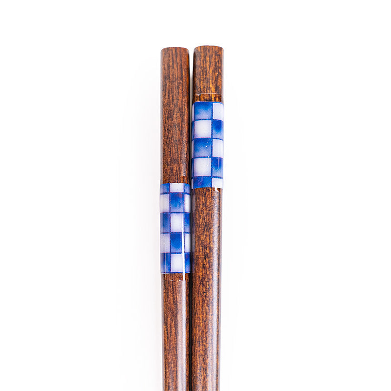 Palillos japoneses Ichimatsu Indigo