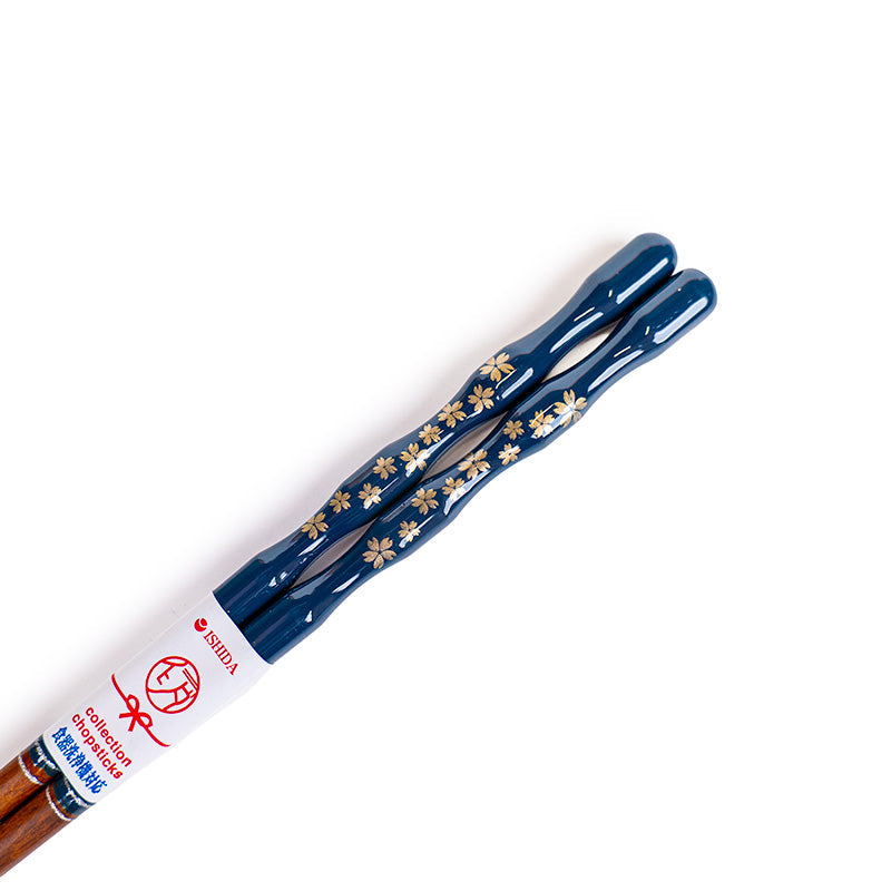 Palillos japoneses ondulados Sakura azules