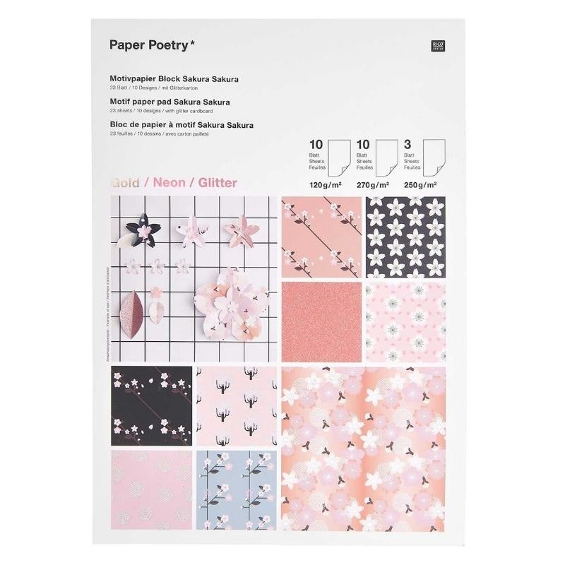 Papel Scrapbook Estampados Sakura
