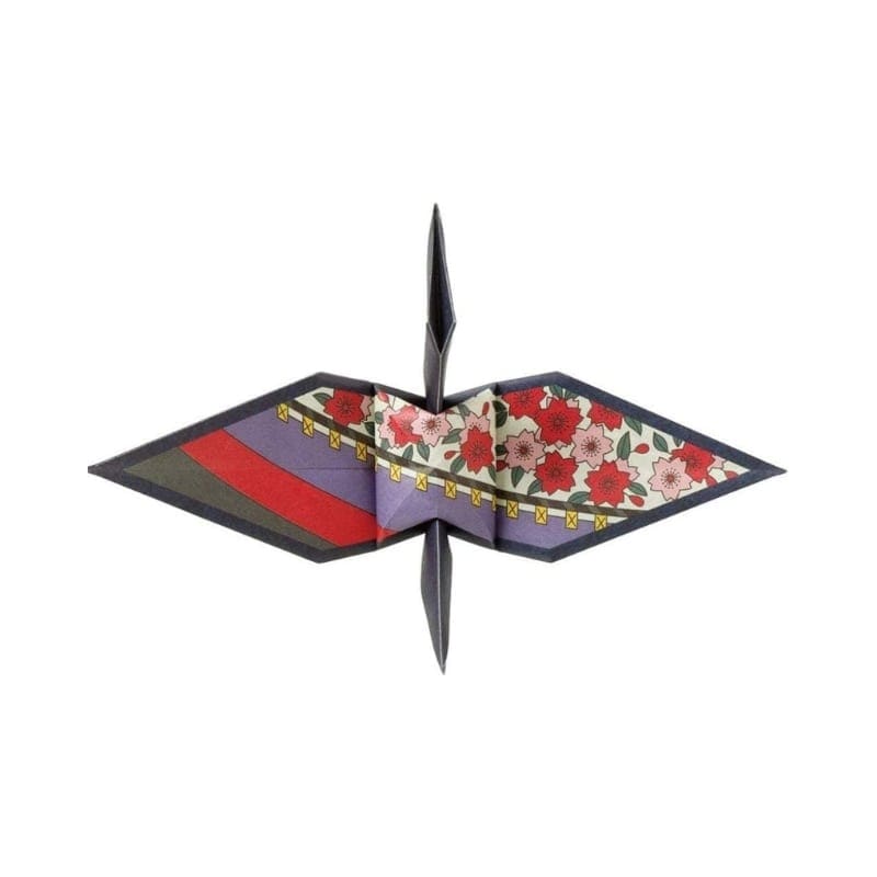 Plegado de papel origami Grulla Hanafuda