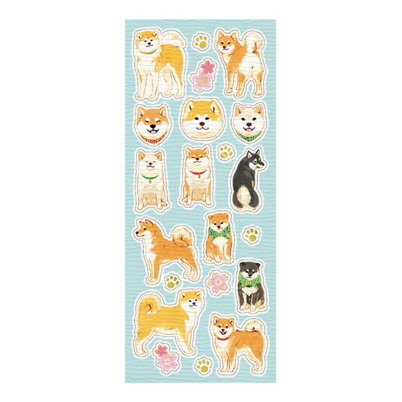 Pegatinas Doradas de Perros Japoneses
