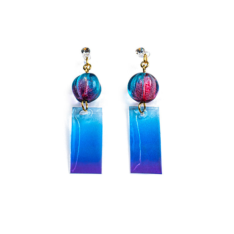 Pendientes Japoneses - Campanilla Azul