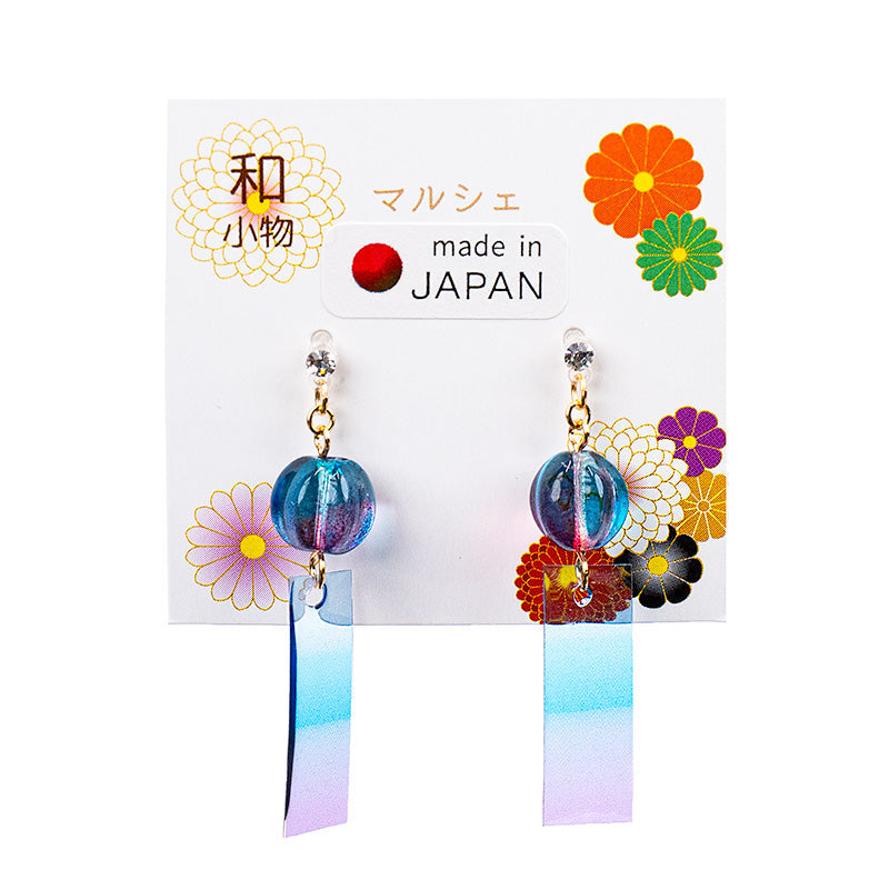 Pendientes Japoneses - Campanilla Azul