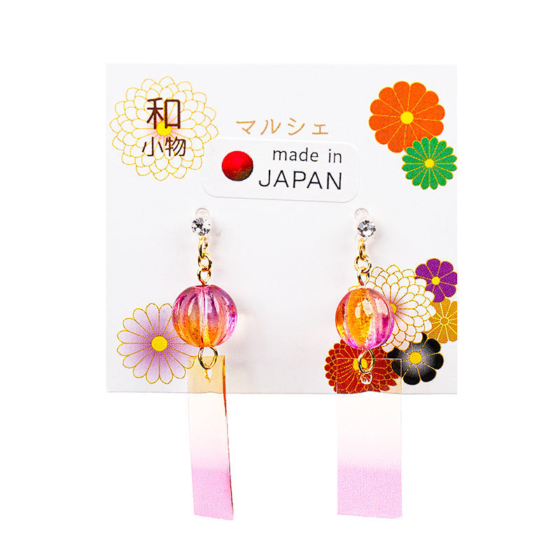Pendientes Japoneses - Campanilla Rosa