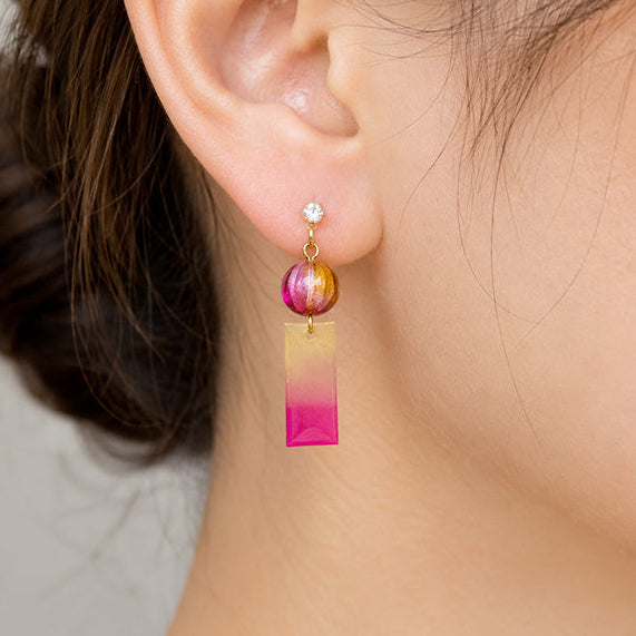 Pendientes Japoneses - Campanilla Rosa