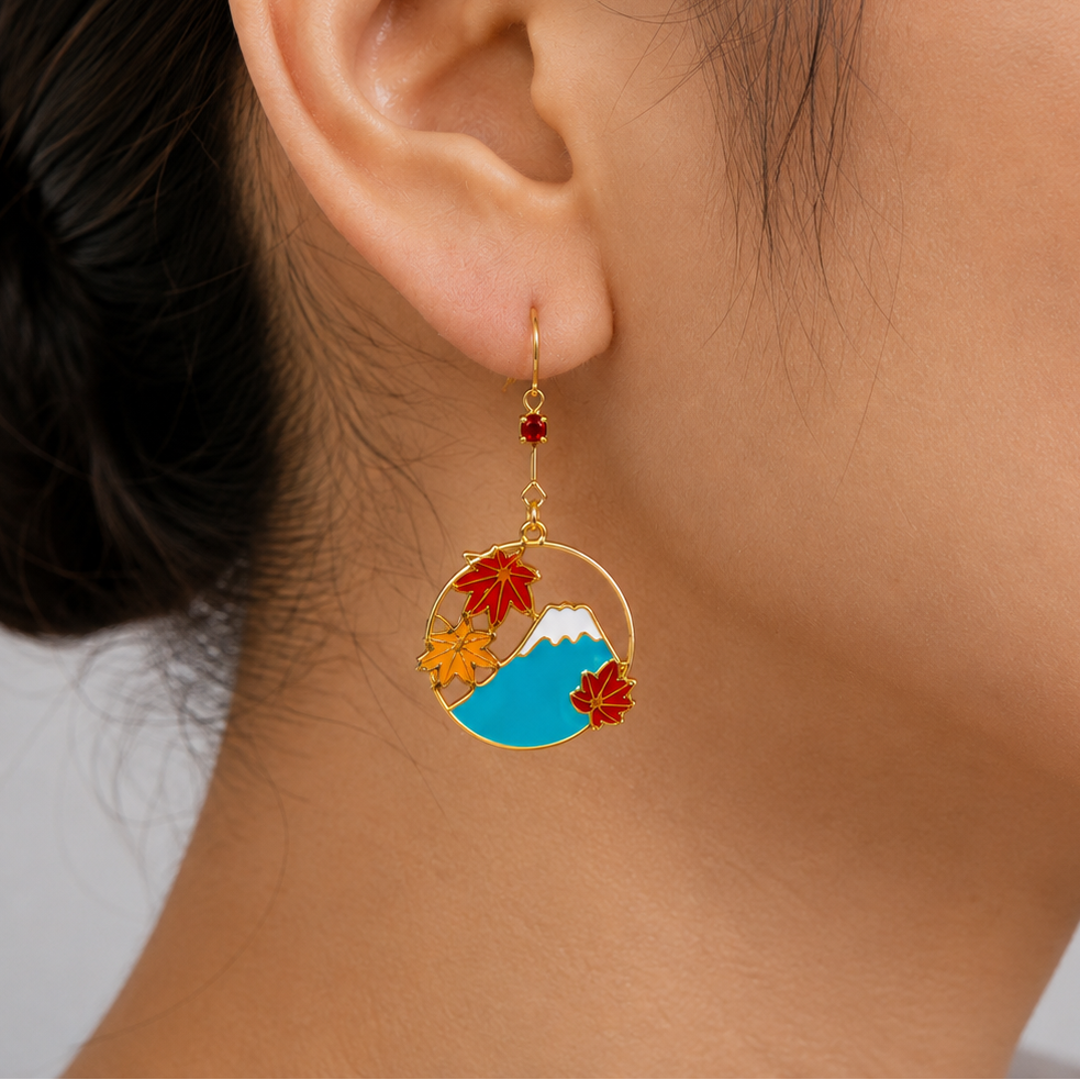 Pendientes japoneses Fuji Momiji
