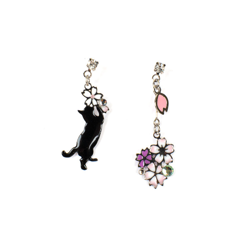 Pendientes Japoneses - Gato Negro