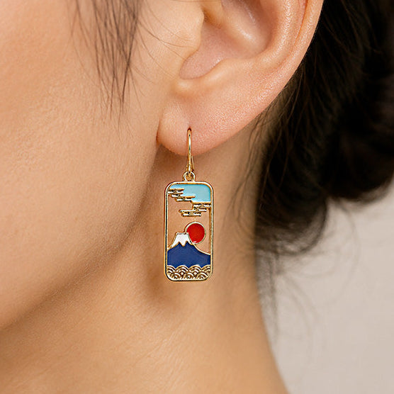 Pendientes Japoneses - Monte Fuji