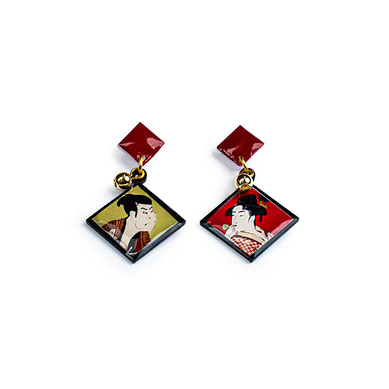 Pendientes Japoneses - Pareja Ukiyo-e
