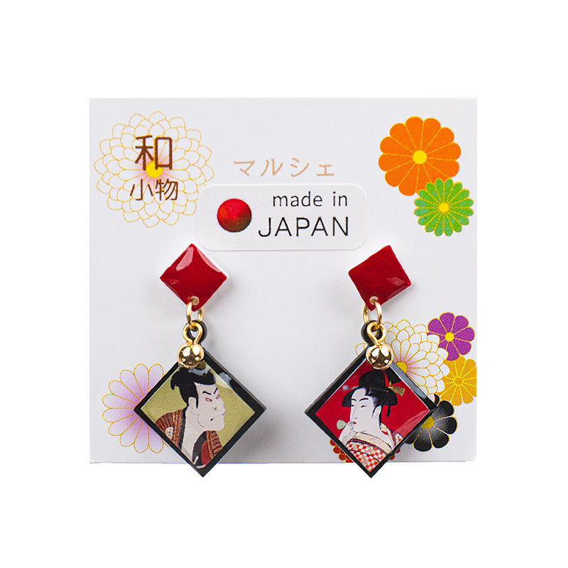 Pendientes Japoneses - Pareja Ukiyo-e