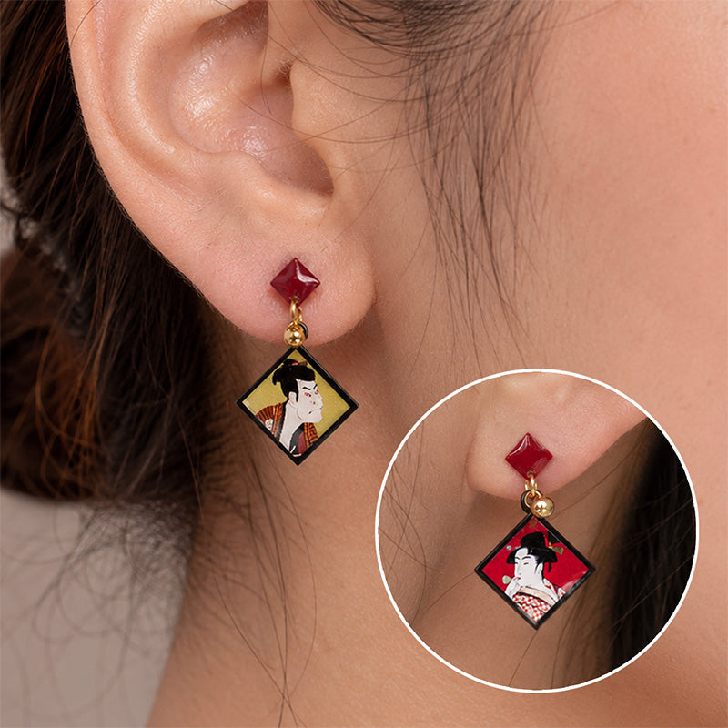 Pendientes Japoneses - Pareja Ukiyo-e