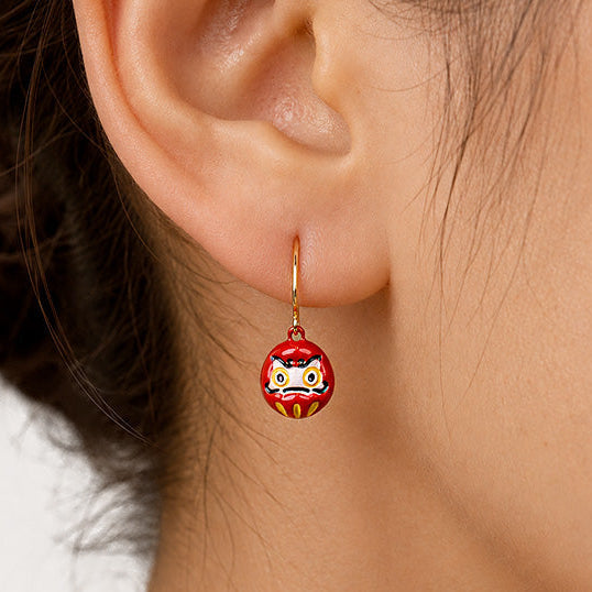 Pendientes Japoneses - Pequeño Daruma